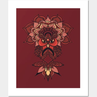 Owl Mandala Posters and Art